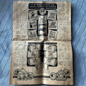 1939 Vintage F.W. Woolworth Co. Needlework Catalog